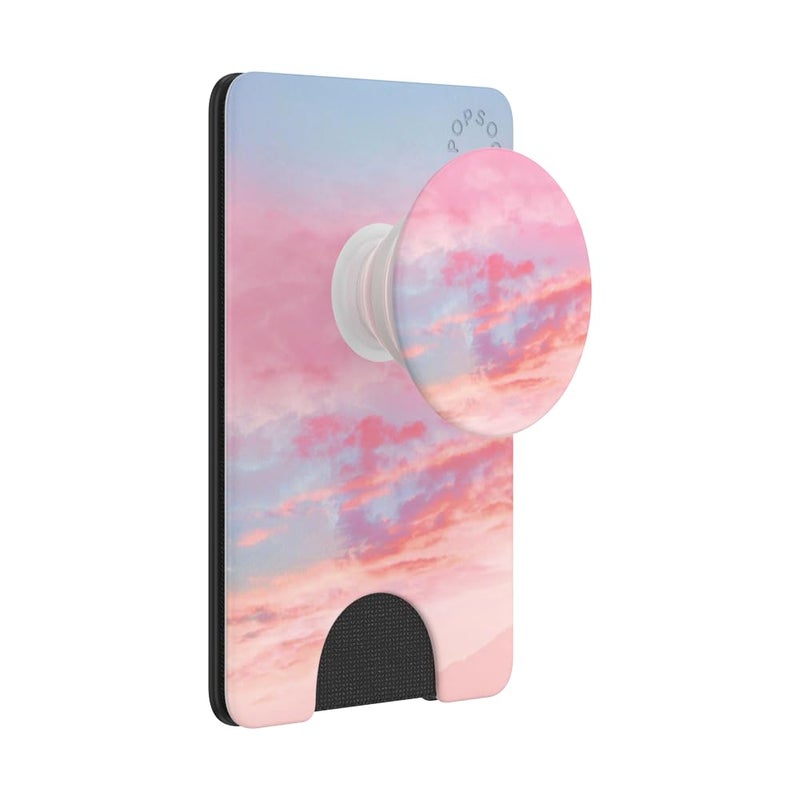 PopSockets Phone Wallet with Expanding Kickstand, Phone Card Holder - Pink Clouds - Image 1