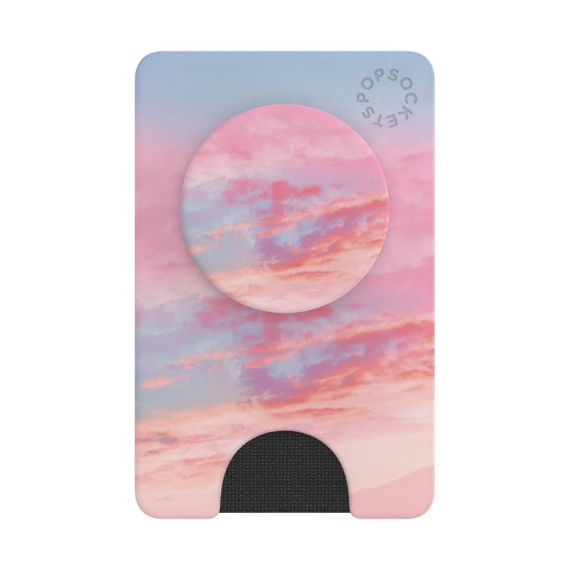 PopSockets Phone Wallet with Expanding Kickstand, Phone Card Holder - Pink Clouds - Image 2