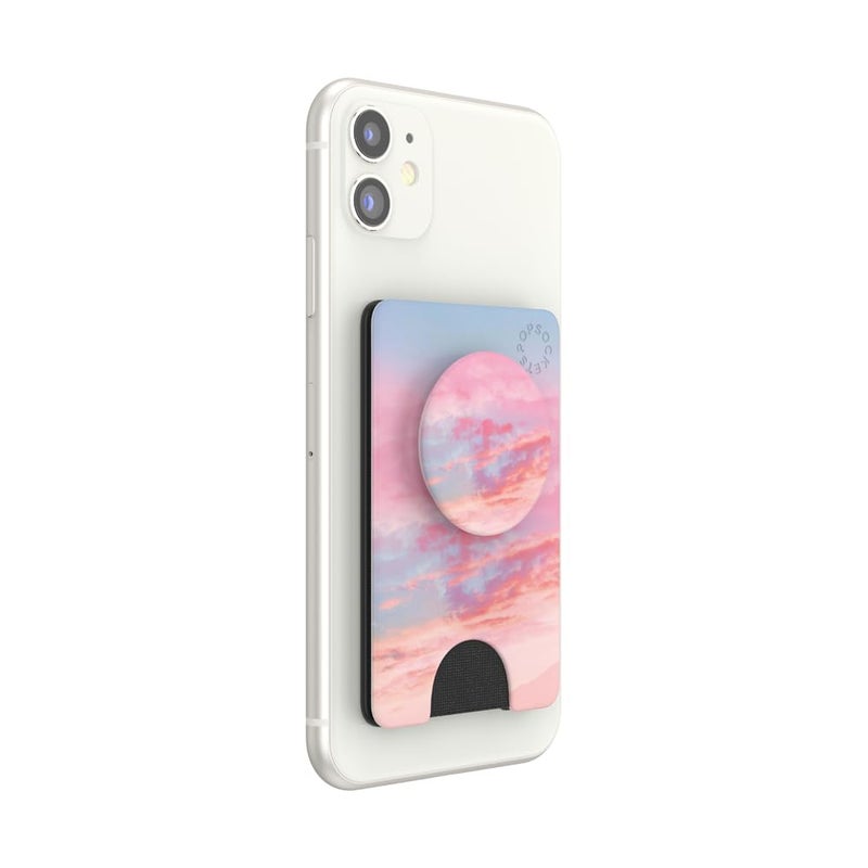 PopSockets Phone Wallet with Expanding Kickstand, Phone Card Holder - Pink Clouds - Image 4