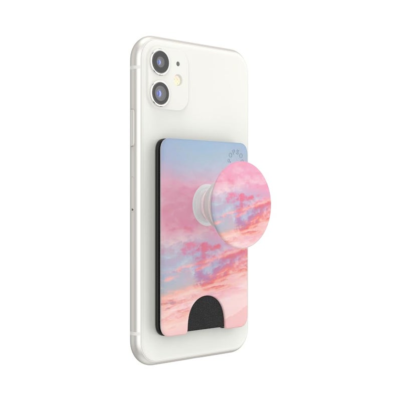 PopSockets Phone Wallet with Expanding Kickstand, Phone Card Holder - Pink Clouds - Image 5