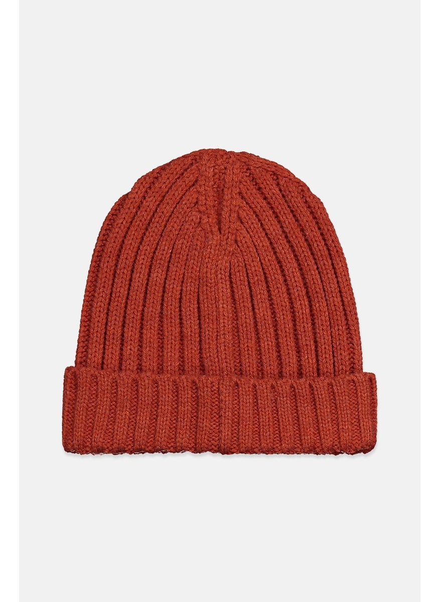 Tchibo Men Knitted Beanie, Rust 