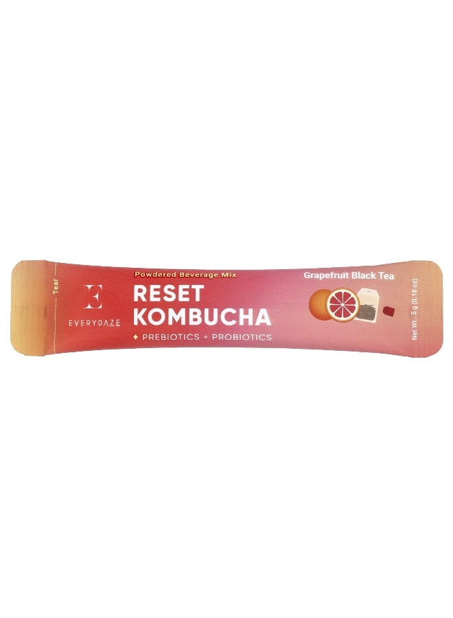 EVERYDAZE Everydaze, Reset Kombucha, Powdered Beverage Mix, Grapefruit Black Tea, 10 Packets, 0.18 oz (5 g) Each  - Image 3