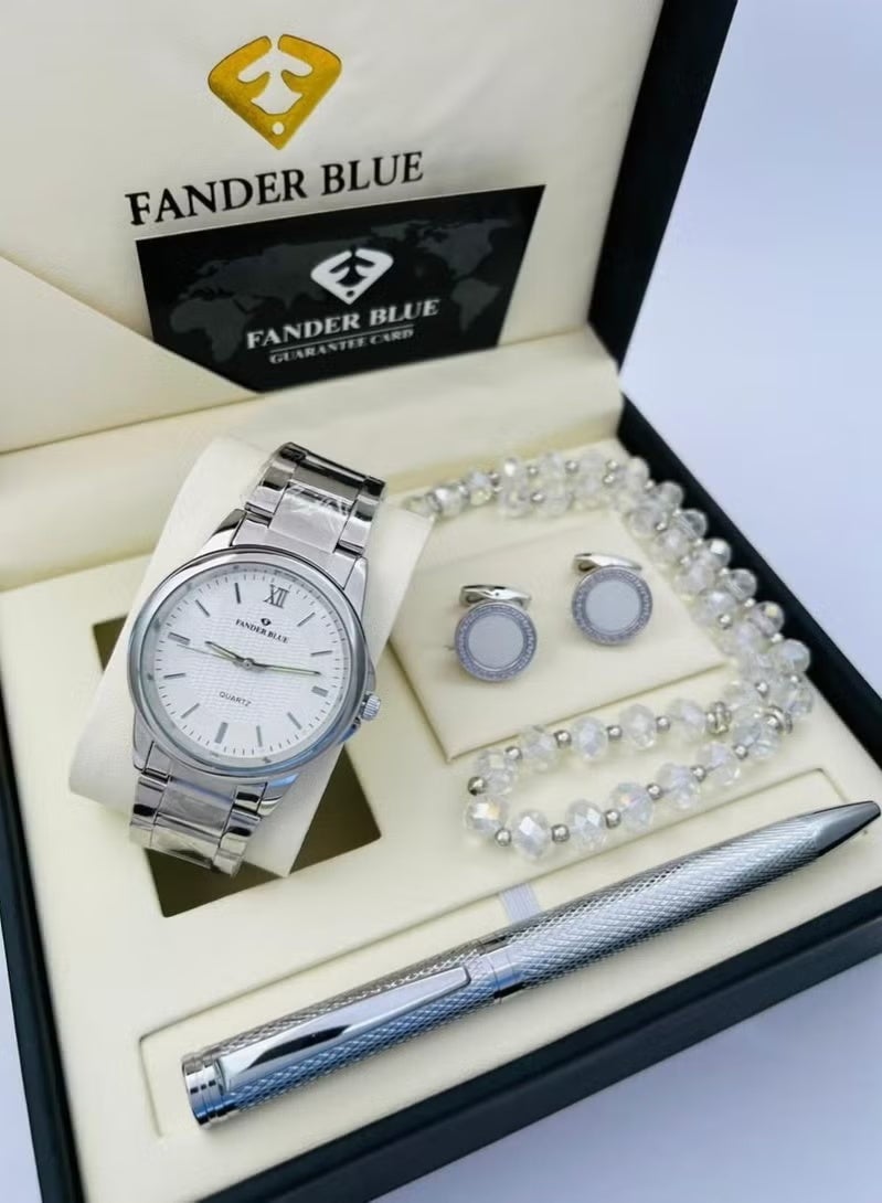 FANDER BLUE Men's Watch and Cufflinks Set