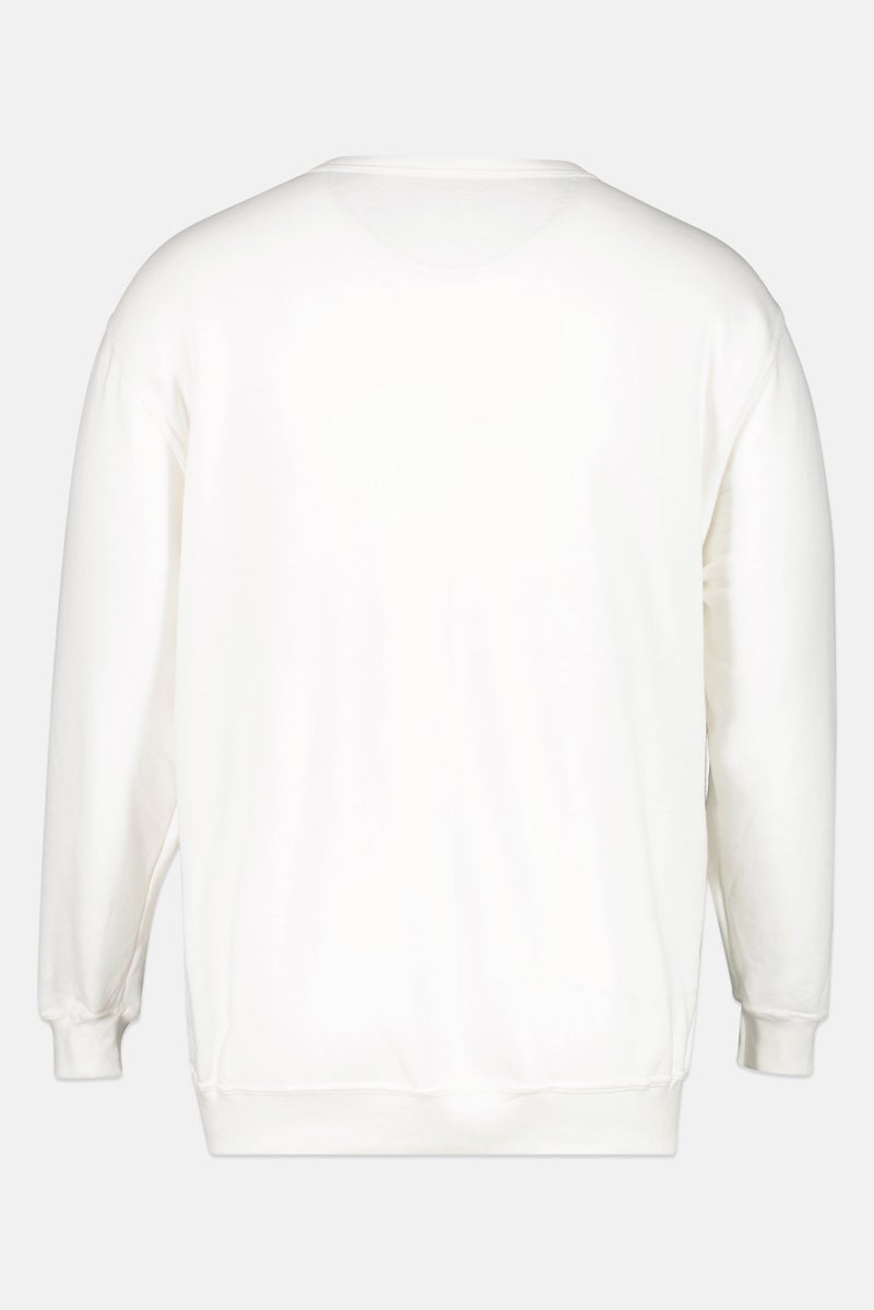 Champion Men Big Fit Long Sleeve Outdoor Sweatshirt, White - Image 3