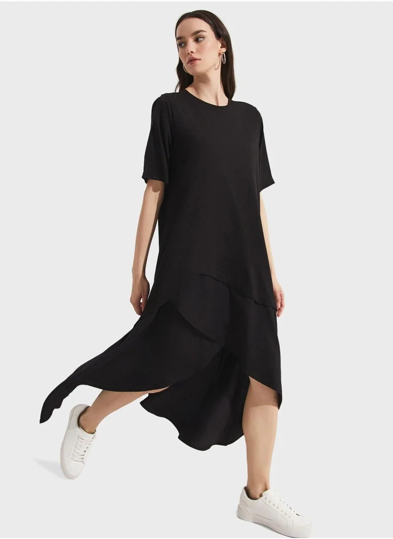 JUNE Asymmetrical Hem Dress