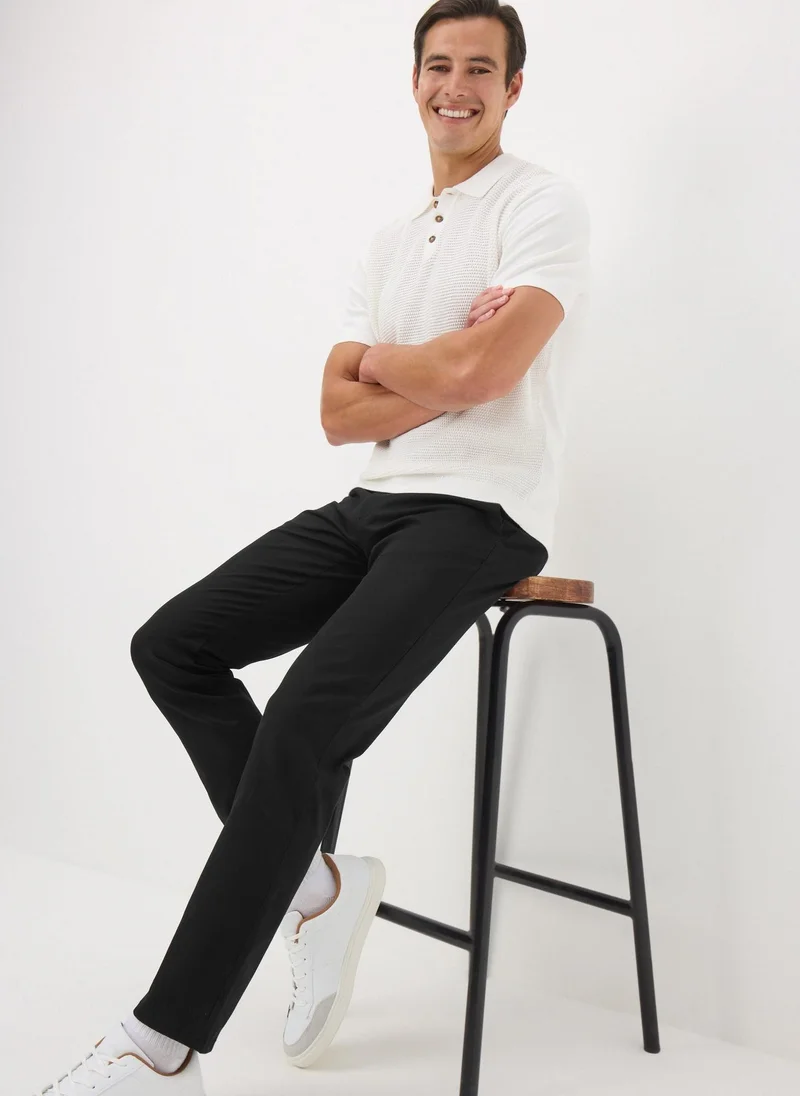 Matalan Black Slim Fit Chino Trousers