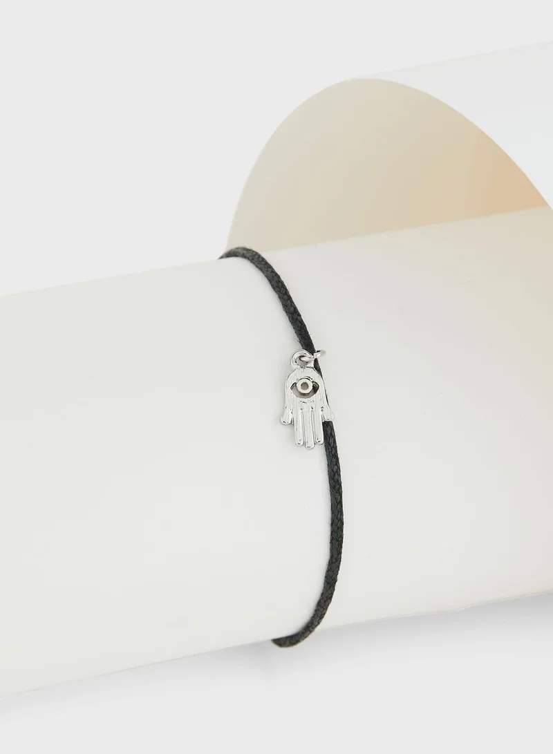 Seventy Five Hamsa Cord Adjustable Cord Bracelet