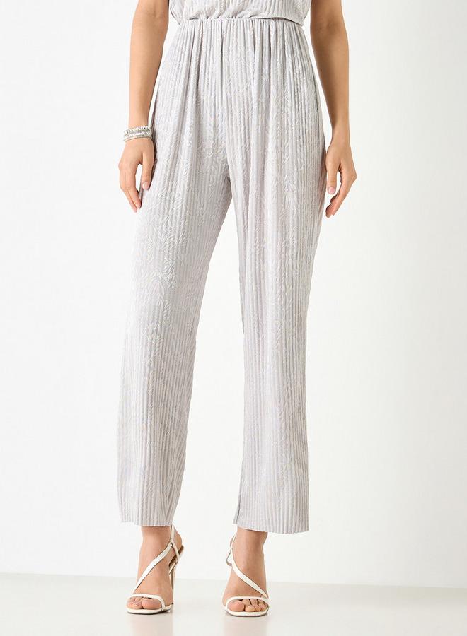 ايكونيك بنطلون ليقنز بارز الملمس بقصة مريحة وخصر مرن من آيكونيك - Image 1