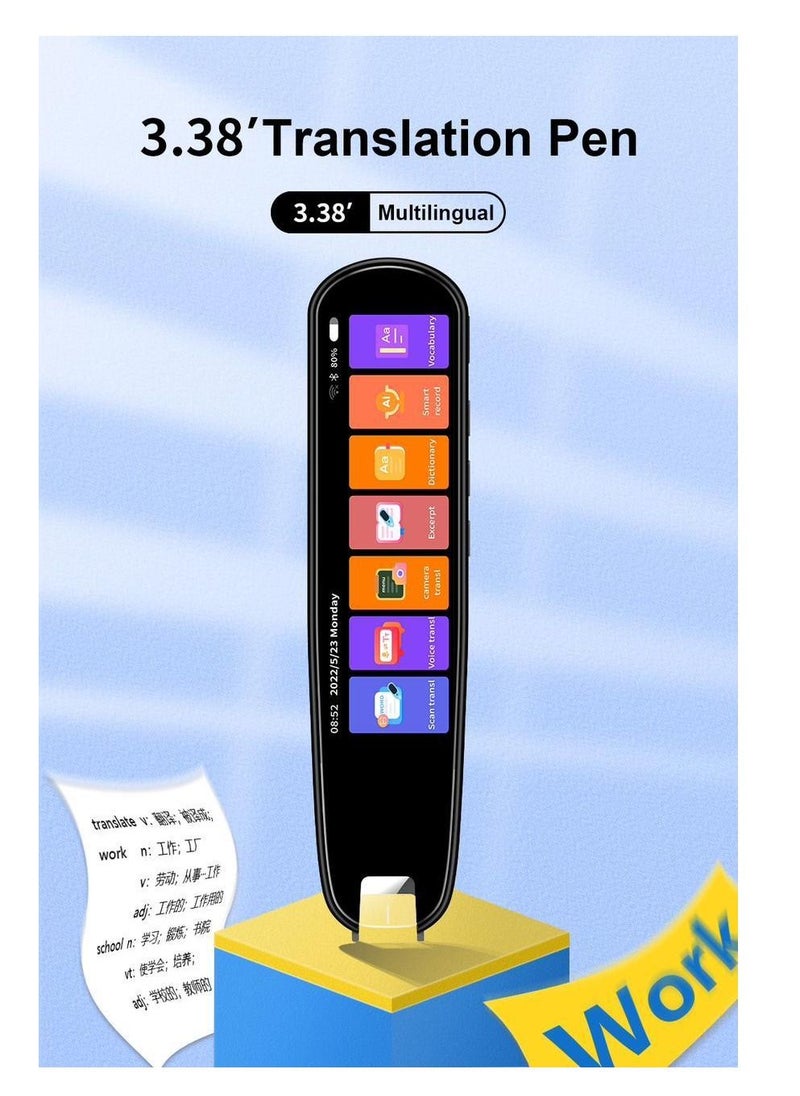 FIPKA - MD043 PLUS Scan Translation Pen Language Translator Device, Support 112 Languages OCR Digital Reader Pen, Reading Pen for Dyslexia, Voice Translator Device, Text & Phonetic Multilingual Translation - Image 1