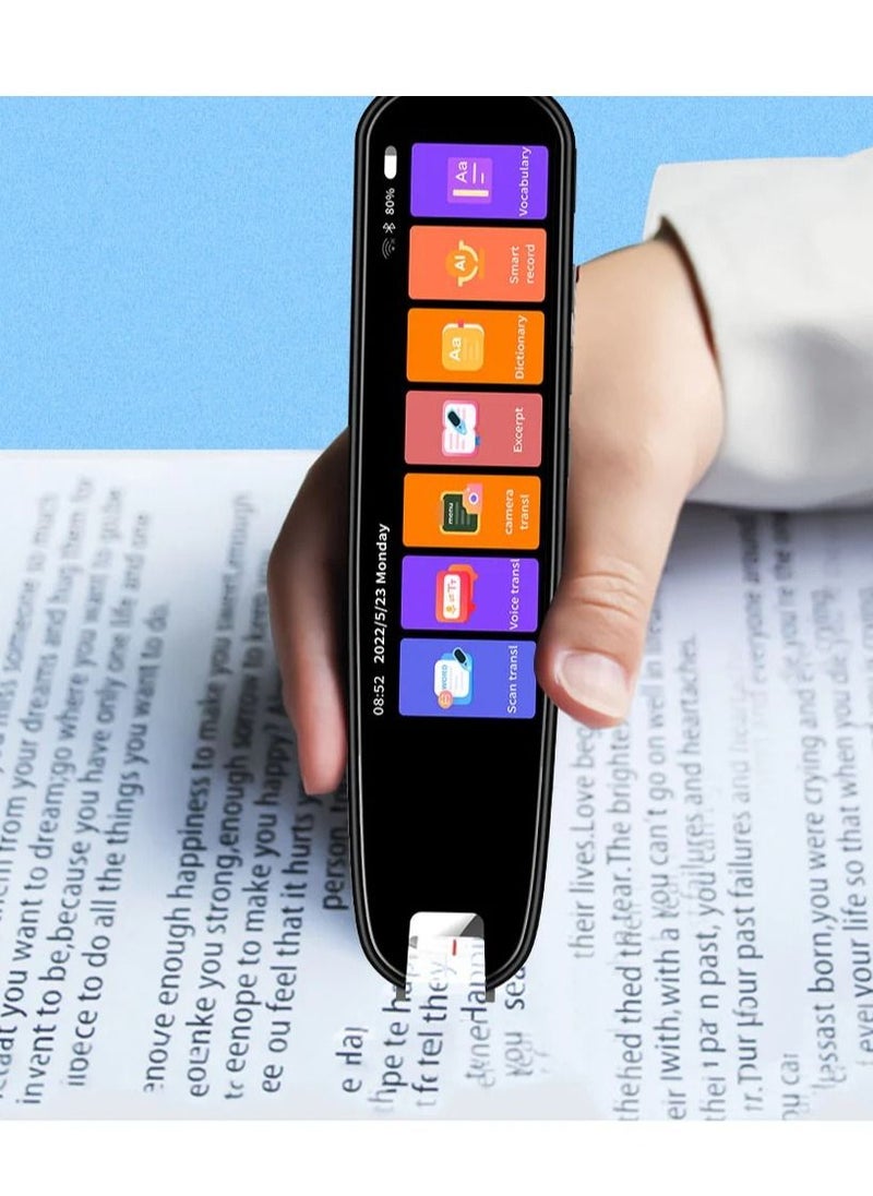 FIPKA - MD043 PLUS Scan Translation Pen Language Translator Device, Support 112 Languages OCR Digital Reader Pen, Reading Pen for Dyslexia, Voice Translator Device, Text & Phonetic Multilingual Translation - Image 1