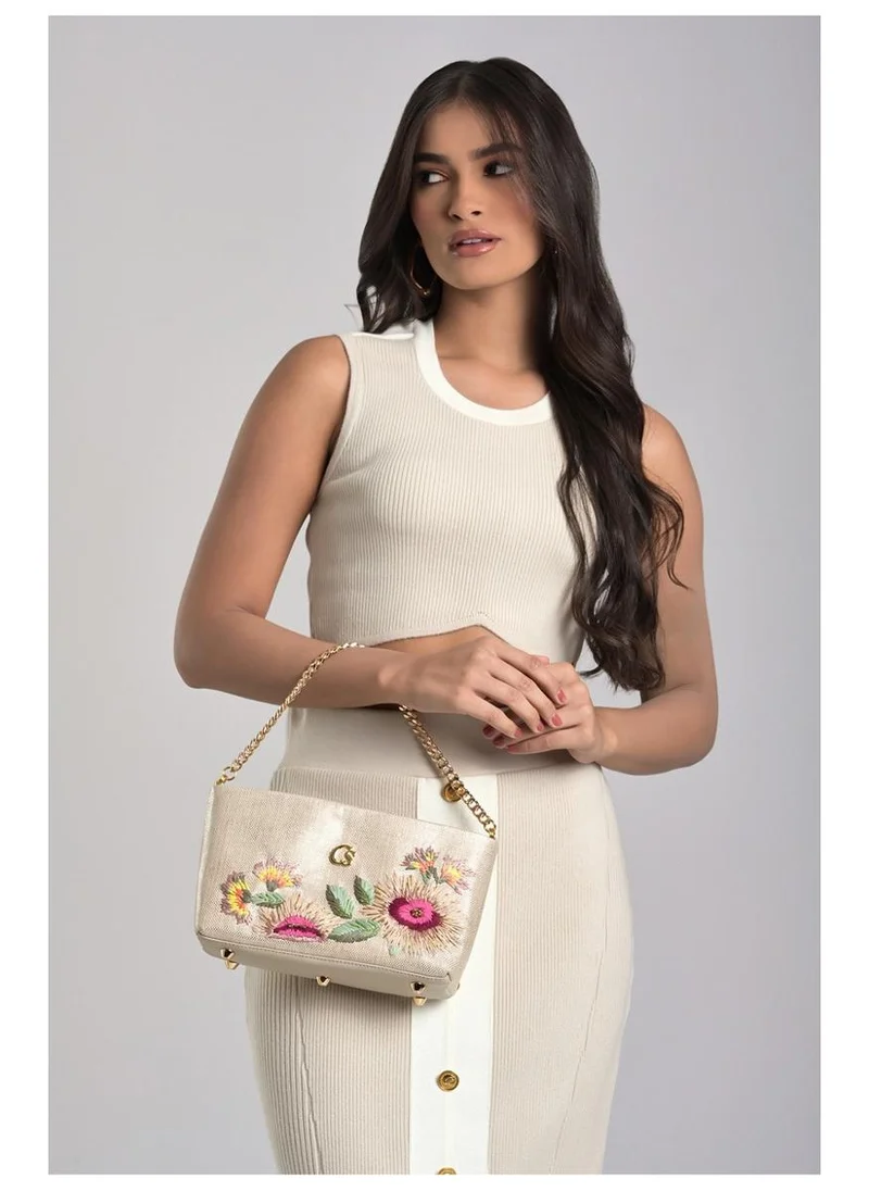 Carmen Steffens  Golden Embroidered Bag for Women | Best Price UAE