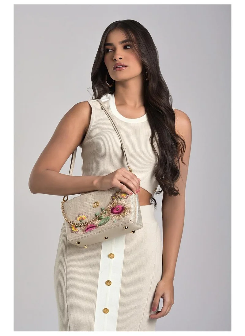 Carmen Steffens  Golden Embroidered Bag for Women | Best Price UAE