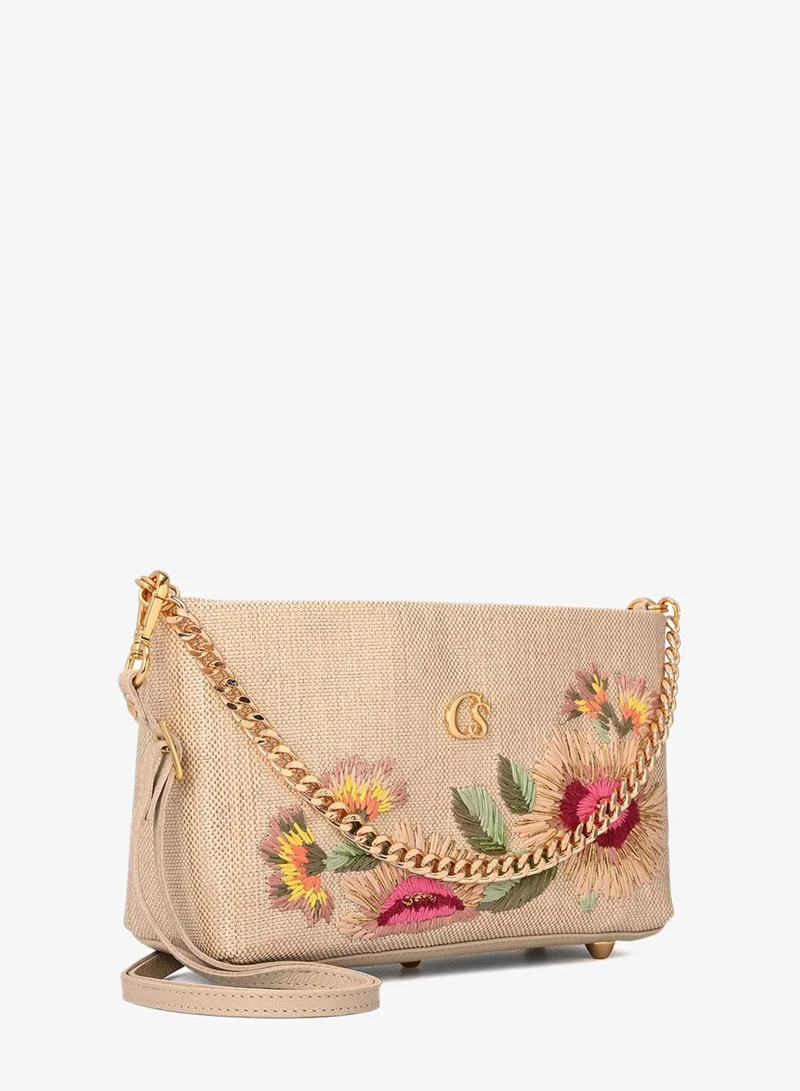 Golden Embroidered Bag