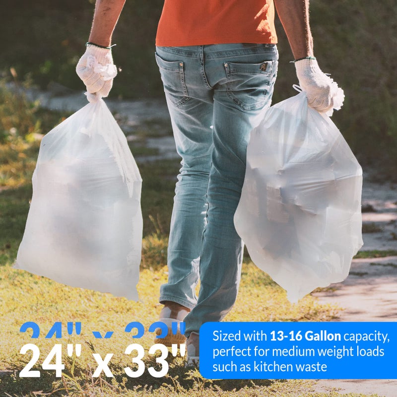 Reli. 13 Gallon Trash Bags | 250 Bags | Clear | Tall Kitchen | Strong | Garbage - Image 4