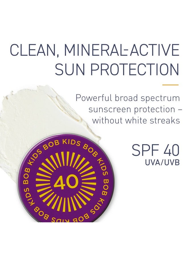 Brush On Block - Bob Kids Balm Spf 40 Broad Spectrum Mineral Sun Protection Hydrating Perfect For Winter And Water Sports Safe For Sensitive Skin For All Ages - Image 1
