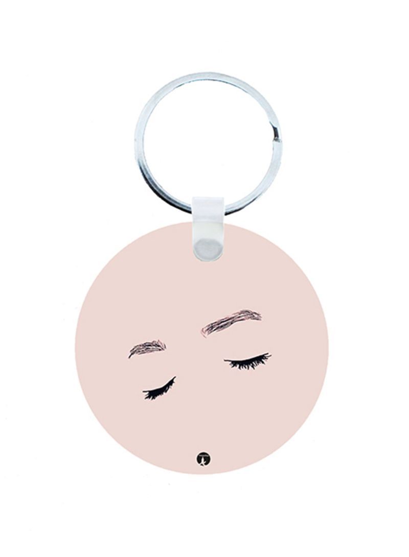 Eyes Wooden Keychain