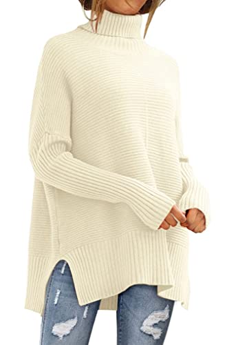 LILLUSORY Womens Turtleneck Oversized Tunic Early Fall Fashion Must Have Sweaters 2025 Casual Long Pullover Plus Size Winter Cute Poncho Cozy Work Old Money Clothes Outfits Clothing Tops Leggings - Image 1