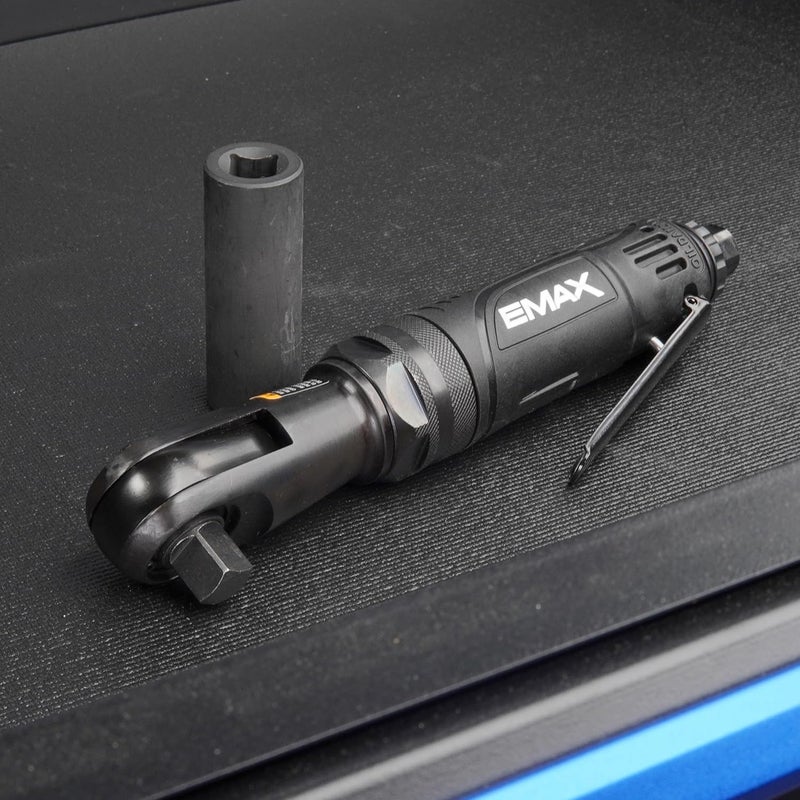 EMAX Air Impact Ratchet - 3/8" Drive Pneumatic Mechanic Tool with 60 ft lbs Max Torque & 200 RPM - EATRT03S1P - Image 2