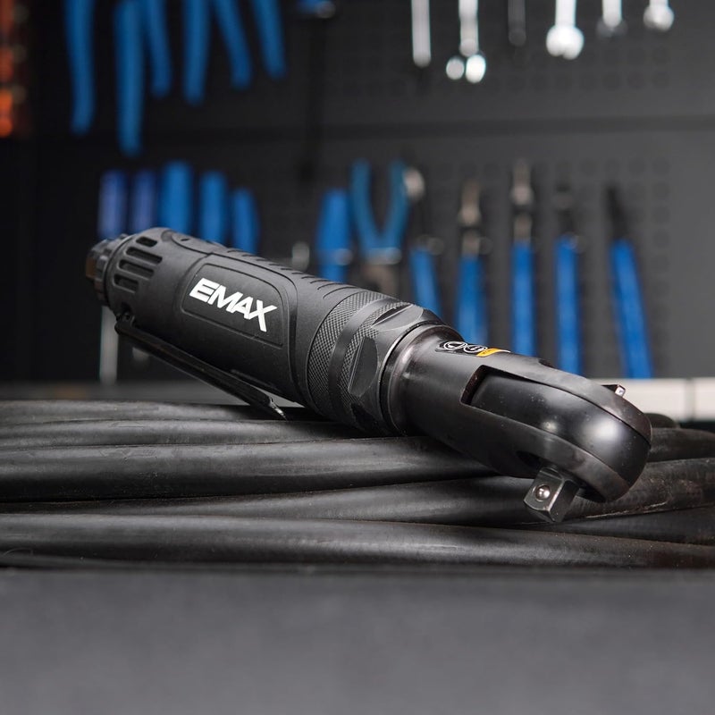 EMAX Air Impact Ratchet - 3/8" Drive Pneumatic Mechanic Tool with 60 ft lbs Max Torque & 200 RPM - EATRT03S1P - Image 3