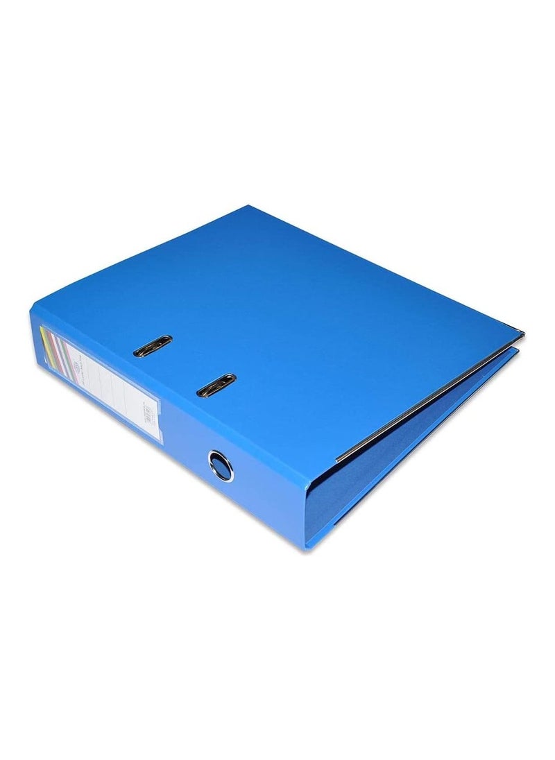 FIS - FIS Pack of 10 PP Lever Arch File, 8CM, F/S SIZE, Blue Colour - FSBF8PBLFN10 - Image 1
