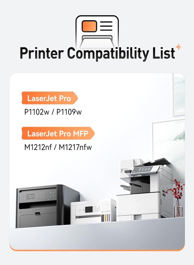 Zstint 85A Black Toner Cartridge 2-Pack Replacement for HP 85A CE285A Compatible with HP LaserJet Pro MFP M1212nf M1217nfw P1102w P1109w P1102 P1109 M1212 M1217 LBP6000 MF3010 P1005 P1006 P1007 P1008 Printer - Image 2