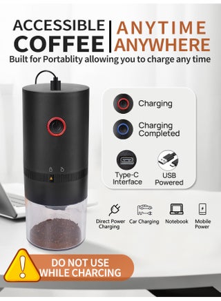 Portable Electric Coffee Grinder with Multi Grind Setting Portable Coffee Bean Grinder Automatic for Camping Drip Espresso Pour Over French Press USB - view 2