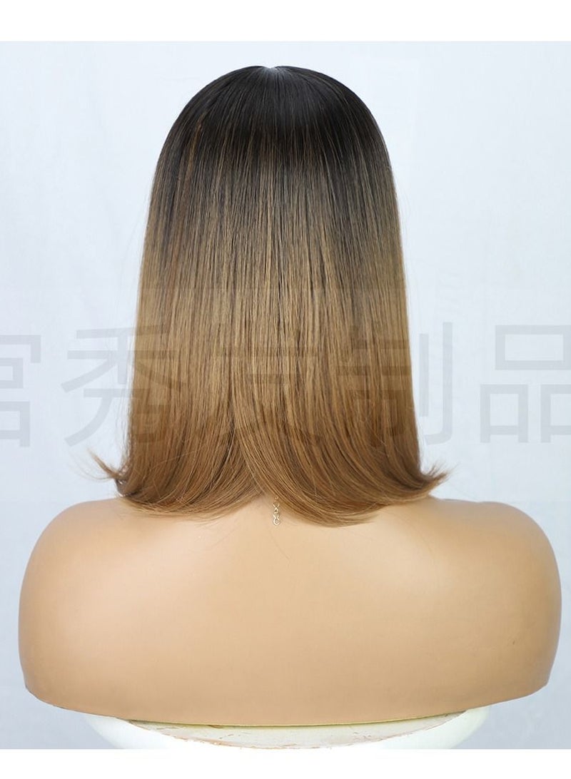 Estelle Estelle Wigs European and American ladies Qi Liu Hai Bobo wig headgear foreign trade chemical fiber cloth headgear short straight hair wig Color No R427 - Image 3