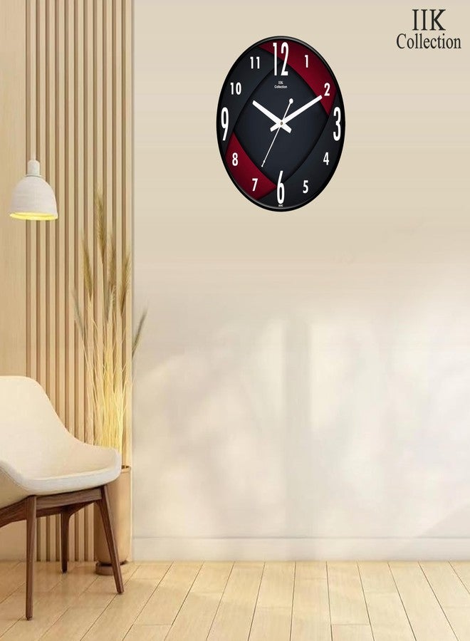IIK Collection 12-Inch Designer Plastic Analogue Round Wall Clock for Home, Kitchen, Living Room, Bedroom, Office (30 Cm X 30 Cm X 6 Cm), Multicolor - Image 3