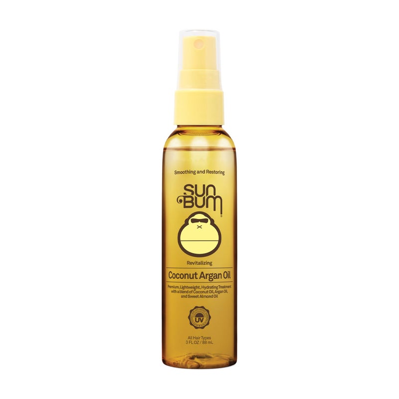 Sun Bum Revitalizing Coconut Argan Oil - Strengthening and Hydrating Hair Oil - UV Protection for Scalp and All Hair Types - Vegan and Cruelty Free - 3 oz - Image 1
