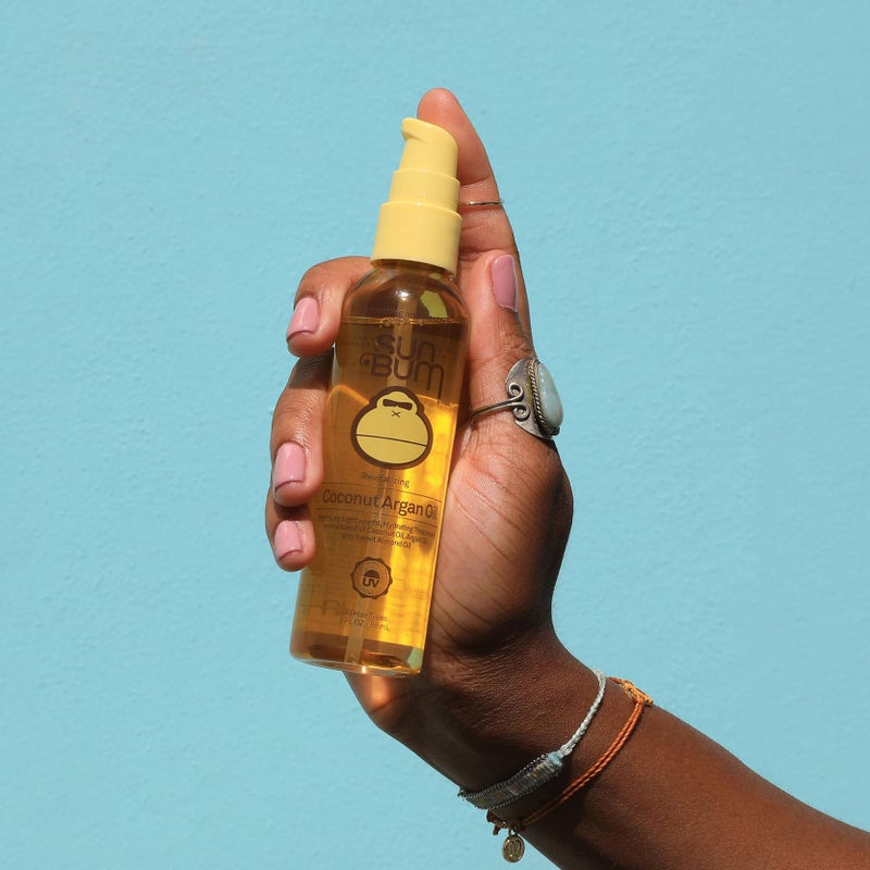 Sun Bum Revitalizing Coconut Argan Oil - Strengthening and Hydrating Hair Oil - UV Protection for Scalp and All Hair Types - Vegan and Cruelty Free - 3 oz - Image 4