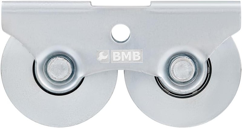 BMB TOOLS Single Bearing V-Groove Wheel-50mm-Heavy-Duty Sliding Gate Track Roller Twin Wheel with High Load Capacity for Industrial Residential and Commercial Automated and Security Sliding Gate doors - Image 2