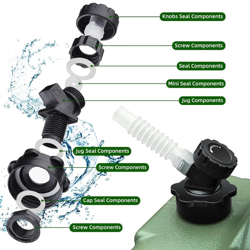 Nasmodo 12L Camping Water Can with Tap Portable Camping Picnic Hiking Water Storage Container for Travelling Dispenser Barrel with Faucet (Green) - Image 3
