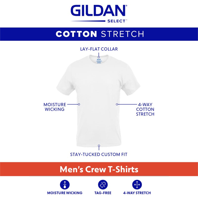 Gildan تي شيرتات قطنية مريحة للرجال من جيلدان، عبوة متعددة، أسود سوت (عبوة 3 قطع)، XX-كبير - Image 2