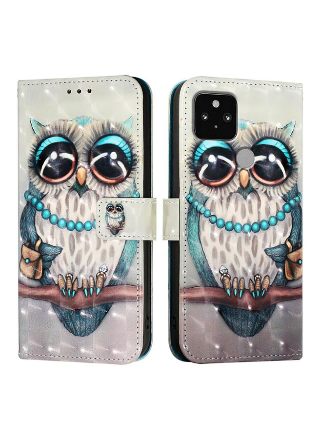 زبون جراب هاتف Google Pixel 5 من الجلد بتصميم أفقي ثلاثي الأبعاد - Image 2