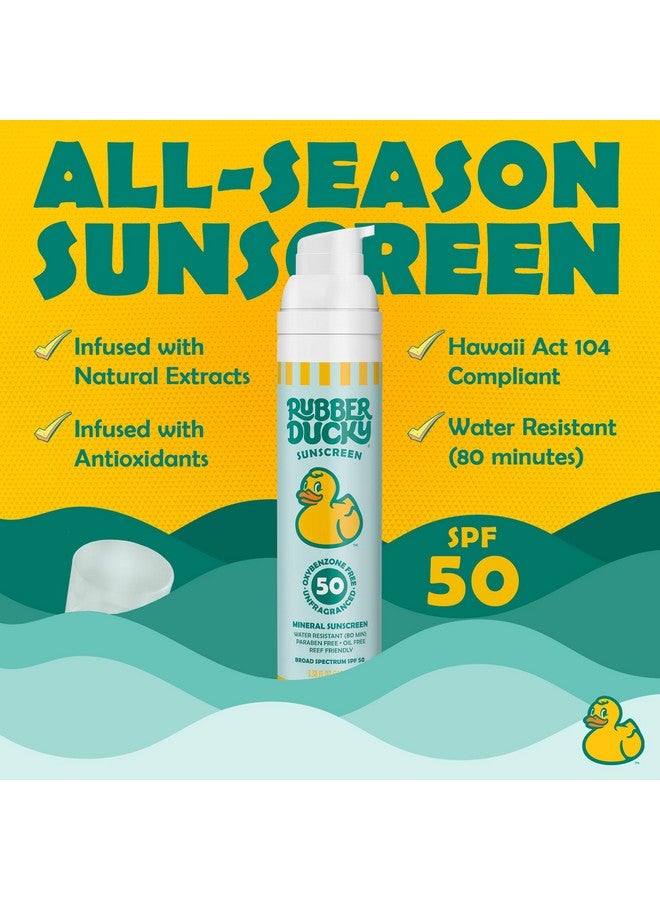 Rubber Ducky Spf 50 Mineral Sunscreen Lotion Face And Body Sunscreen Moisturizing Lotion Broad Spectrum Travel Size 3.4 Oz - Image 2