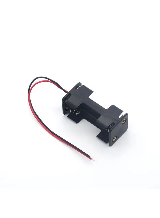 3 Pcs AAA Battery Holder Box With Terminal Connectors Heavy Duty Dual Laminated Back To Back Design Compatible With AAA Cells Model No 7 Section 4 For Cameras Controls Mice Easy Installation Fit Ideal Home Office Travel Black With Red Black Connectors Compact Sturdy - Image 4