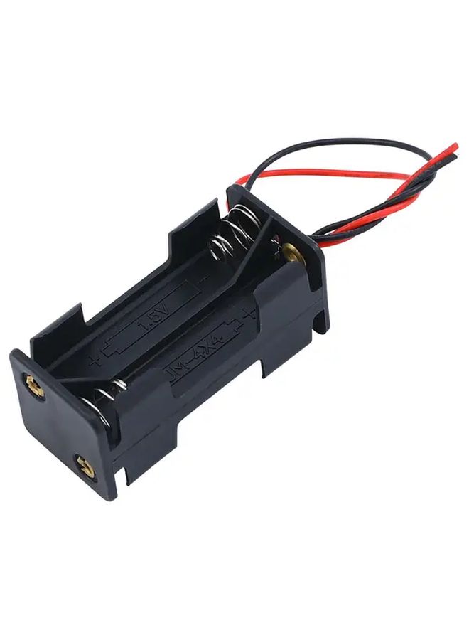 3 Pcs AAA Battery Holder Box With Terminal Connectors Heavy Duty Dual Laminated Back To Back Design Compatible With AAA Cells Model No 7 Section 4 For Cameras Controls Mice Easy Installation Fit Ideal Home Office Travel Black With Red Black Connectors Compact Sturdy - Image 5