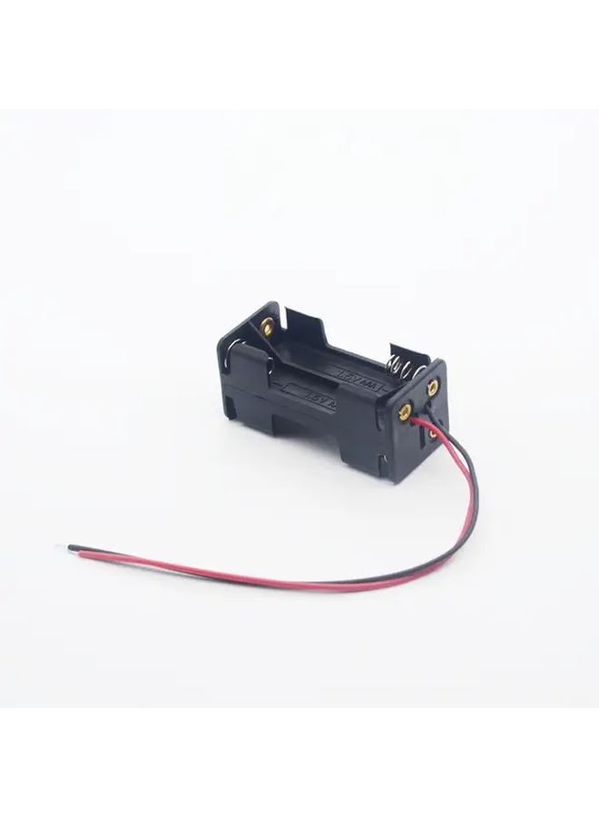 3 Pcs AAA Battery Holder Box With Terminal Connectors Heavy Duty Dual Laminated Back To Back Design Compatible With AAA Cells Model No 7 Section 4 For Cameras Controls Mice Easy Installation Fit Ideal Home Office Travel Black With Red Black Connectors Compact Sturdy - Image 3
