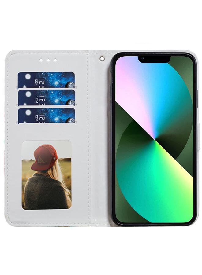 S-TOP Case For iPhone 14 Plus Painted Pattern Leather Phone Case - Image 4