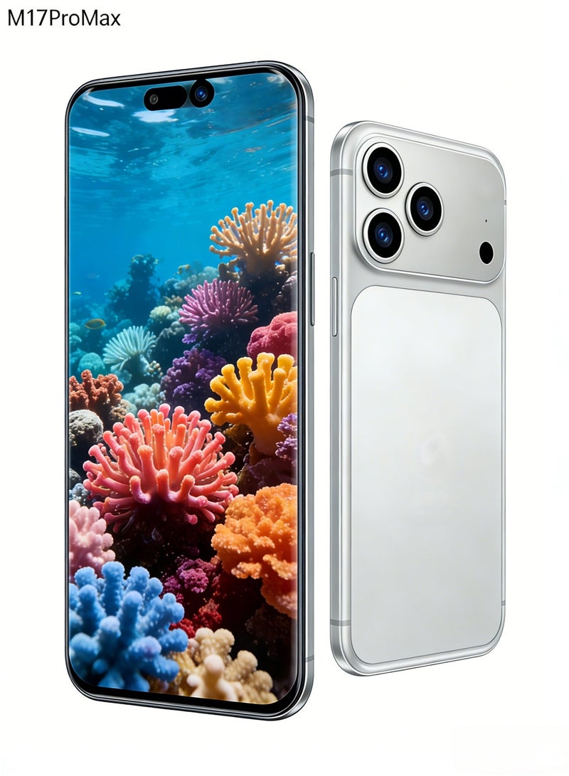 CCIT M17 Pro Max Smartphone 7.2-inch Full HD Super LCD 16GB RAM (8+8) 512GB ROM Android 15 4G Dual SIM High Capacity 6000mAh Battery -white - Image 2