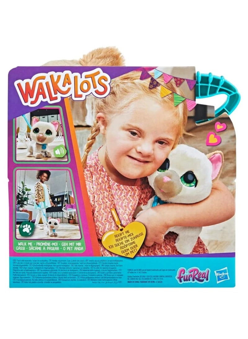 FurReal Walkalots Interactive Walking Pet Cat, Cream and Brown, Plush Toy with Leash - Image 5