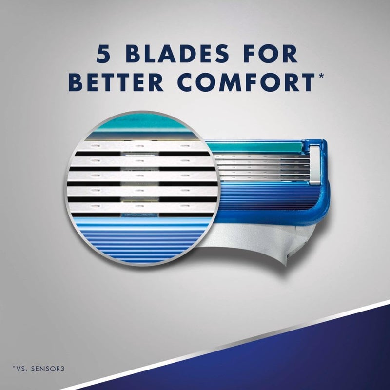 Gillette5 Mens Razor Blade Refills, 12 Count, Lubrastrip for a More Comfortable Shave - Image 5