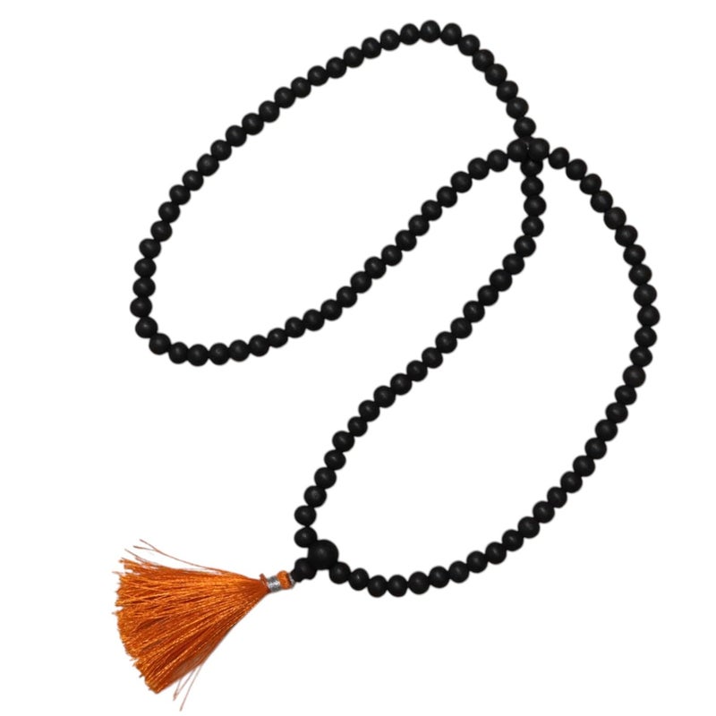 Japam 108+1 Divya Karungali Mala | 100% Natural Unpolished Karungali Malai Original Karungali Malai | Natural Black Ebony Wood Mala | Authenticity Certificate - Image 3
