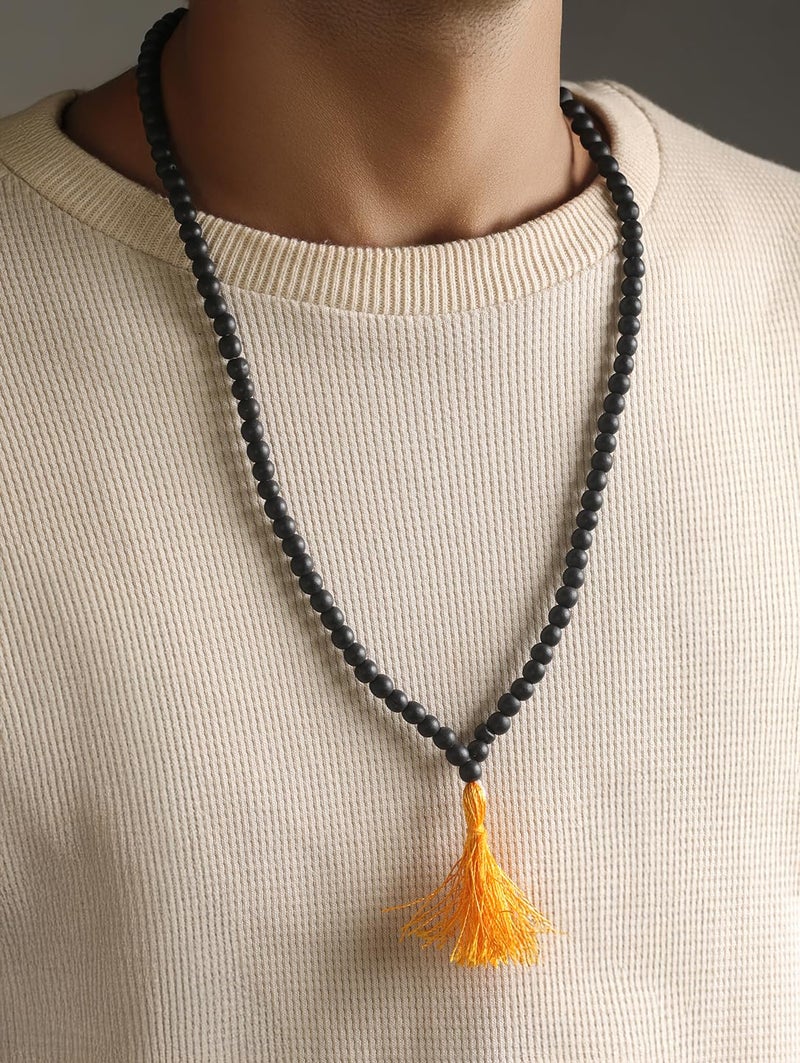 Japam 108+1 Divya Karungali Mala | 100% Natural Unpolished Karungali Malai Original Karungali Malai | Natural Black Ebony Wood Mala | Authenticity Certificate - Image 5
