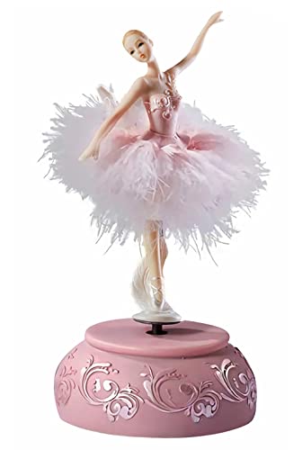 Singeek Ballerina Music Box Figurine Plays Swan Lake Tune, Musical Figure Hand-Painted Feather Skirt Ballet Recital Gift for Daughter Granddaughter Girls Wife Birthday - Image 1