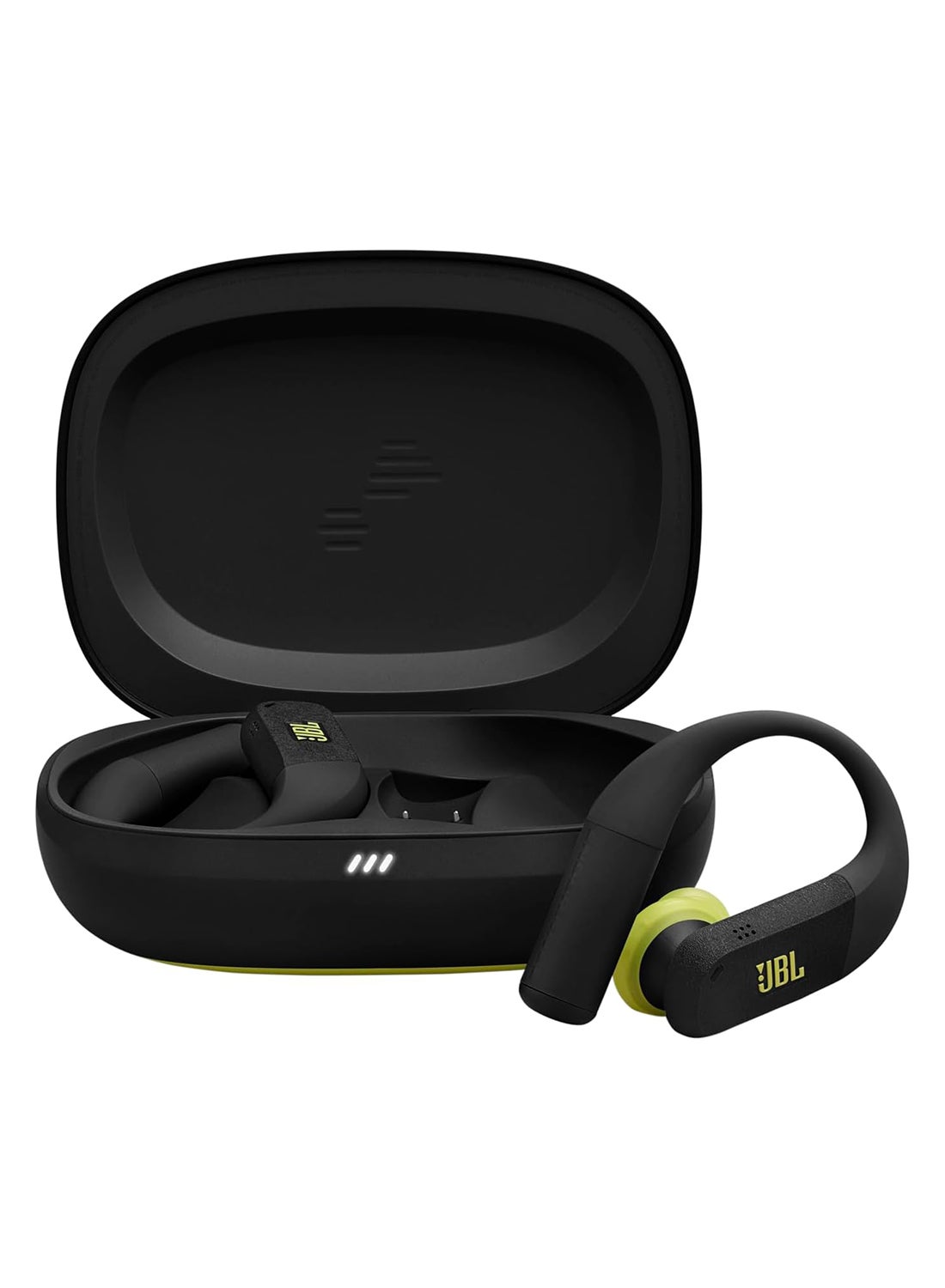 Endurance Peak 4 True Wireless Sports Headphones with Bluetooth and Noise Cancelling, 48 Hours Battery Life, TwistLock Secure Fit, IP68 Water/Dust Protection, JBL Pure Bass Sound Black/Lime