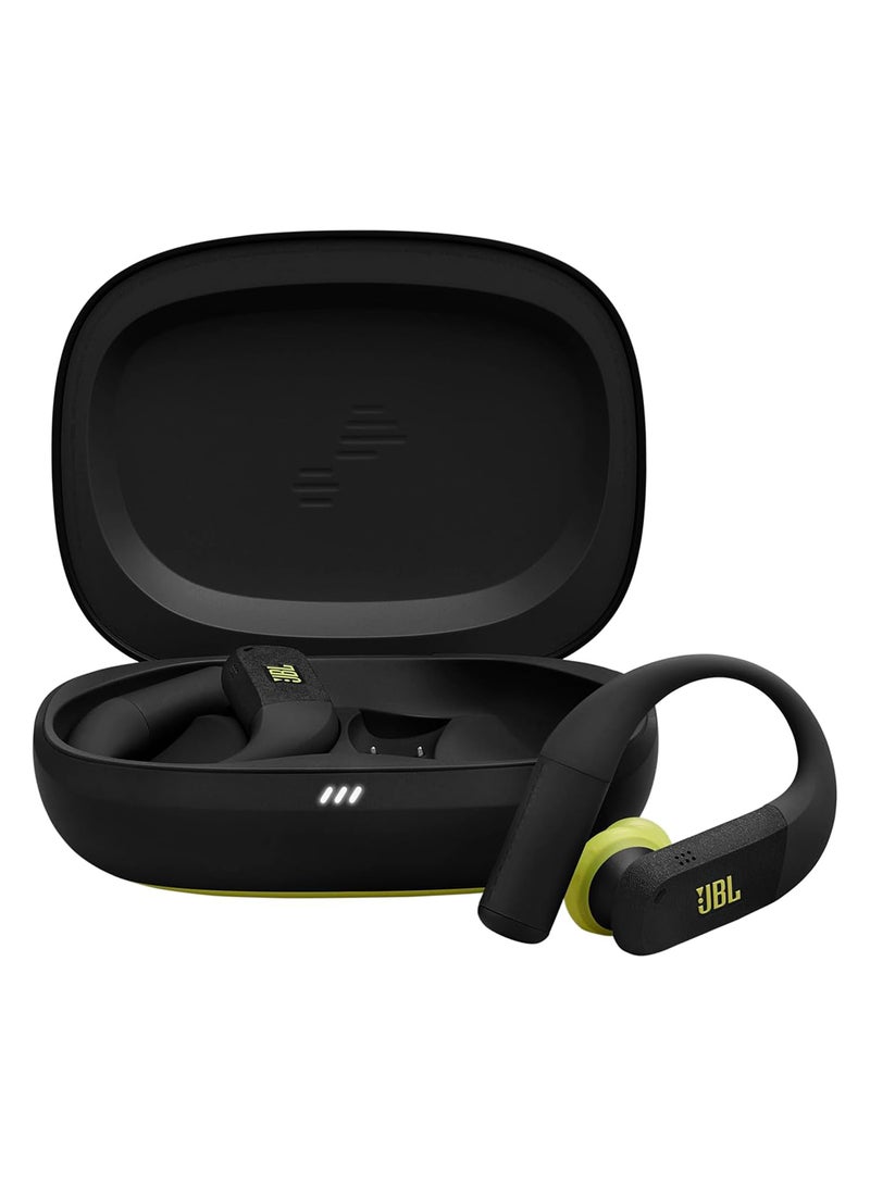 JBL Endurance Peak 4 True Wireless Sports Headphones with Bluetooth and Noise Cancelling, 48 Hours Battery Life, TwistLock Secure Fit, IP68 Water/Dust Protection, JBL Pure Bass Sound Black/Lime - Image 1