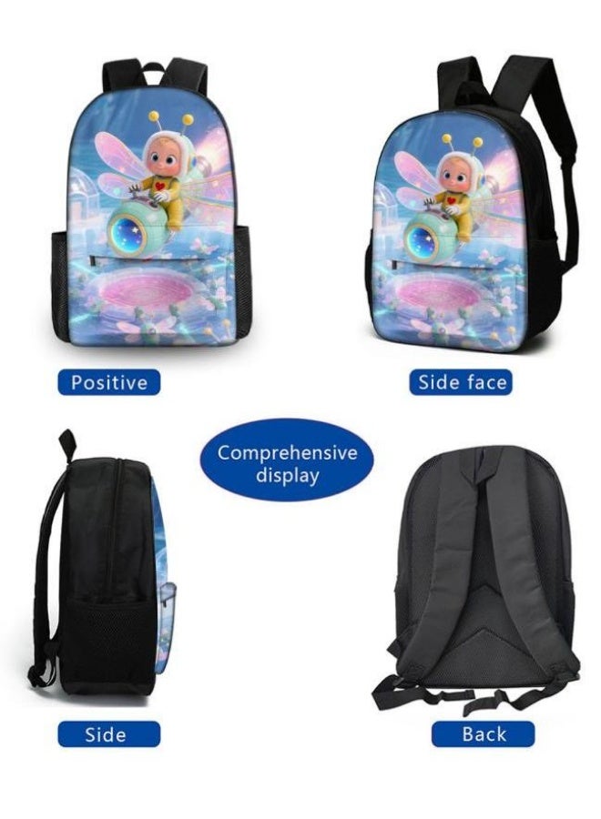 Bright Li Fire Backpacks + handbags + stationery bags | Back-to-school season/festival gifts | Cartoon bag three-piece set, easy to deal with various occasions (available for students, children, friends outings, mountain climbing, school, etc.) - 51 - Image 3