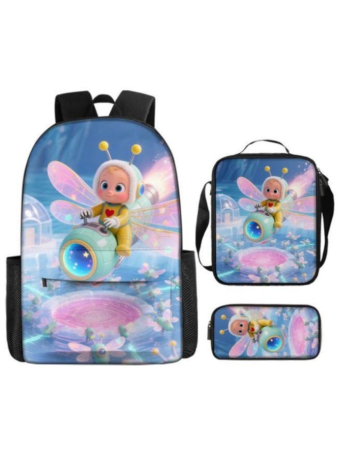 Bright Li Fire Backpacks + handbags + stationery bags | Back-to-school season/festival gifts | Cartoon bag three-piece set, easy to deal with various occasions (available for students, children, friends outings, mountain climbing, school, etc.) - 51 - Image 2