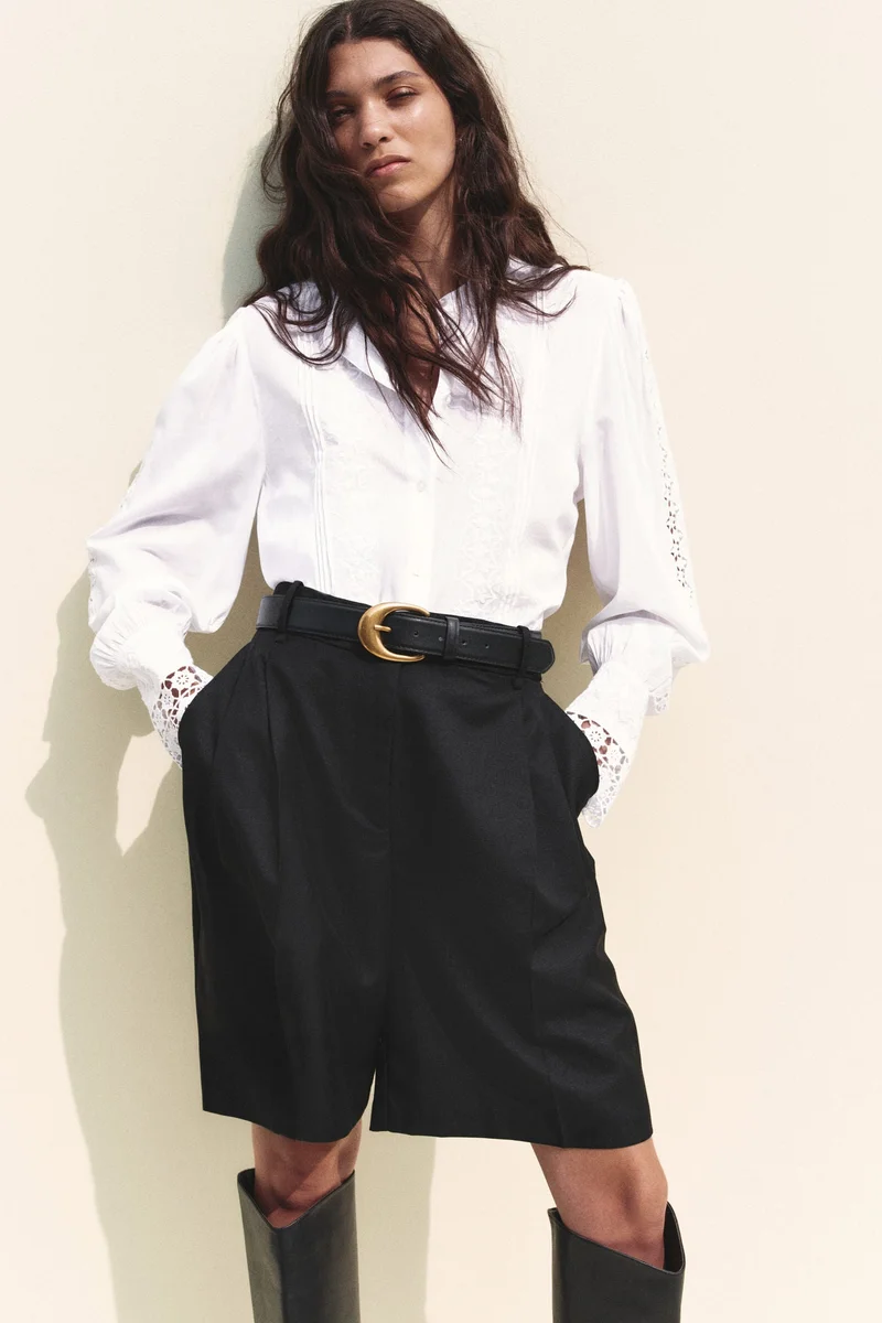 اتش اند ام بلوزة مطرزة